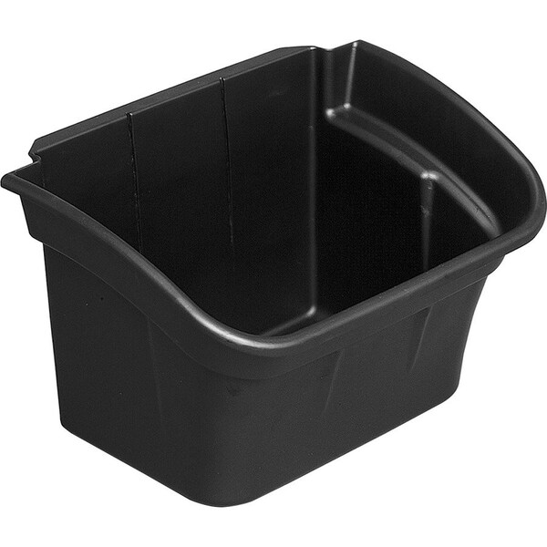 Bin, 4 Gallon, f/Utility Cart, 17"x12-1/2"x10-1/2", Black